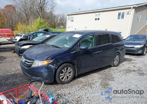 2014 Honda Odyssey Ex-L из США, поврежденный, VIN 5FNRL5H62EB044613